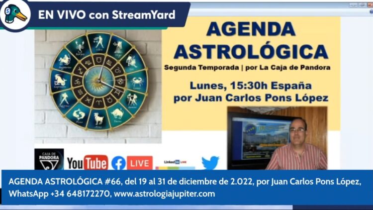 agenda ‌astrologica ‌66 ‌del ‌19 ‌al ‌31 ‌de ‌diciembre ‌de ‌2022 ‌por ‌juan ‌carlos ‌pons ‌lopez ‌